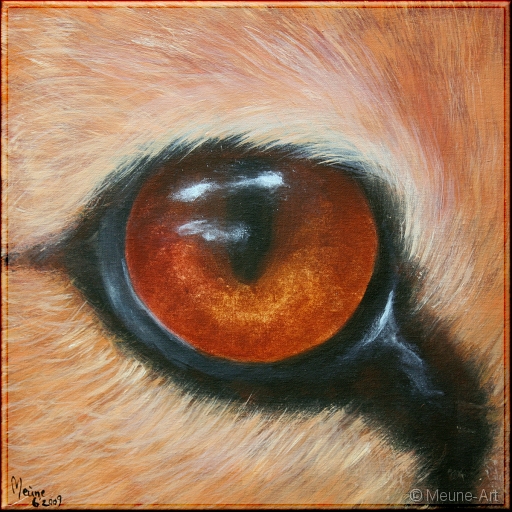 Augenblick eines Andenschakals Acryl auf Leinwand;
30 x 30 cm